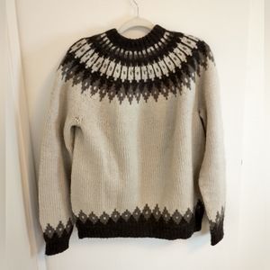 Handmade Knit Nordic Print Sweater